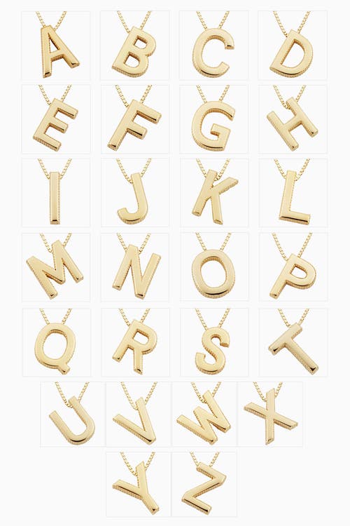 Oradina 14k Gold Love Letter Initial Necklace In Letter E