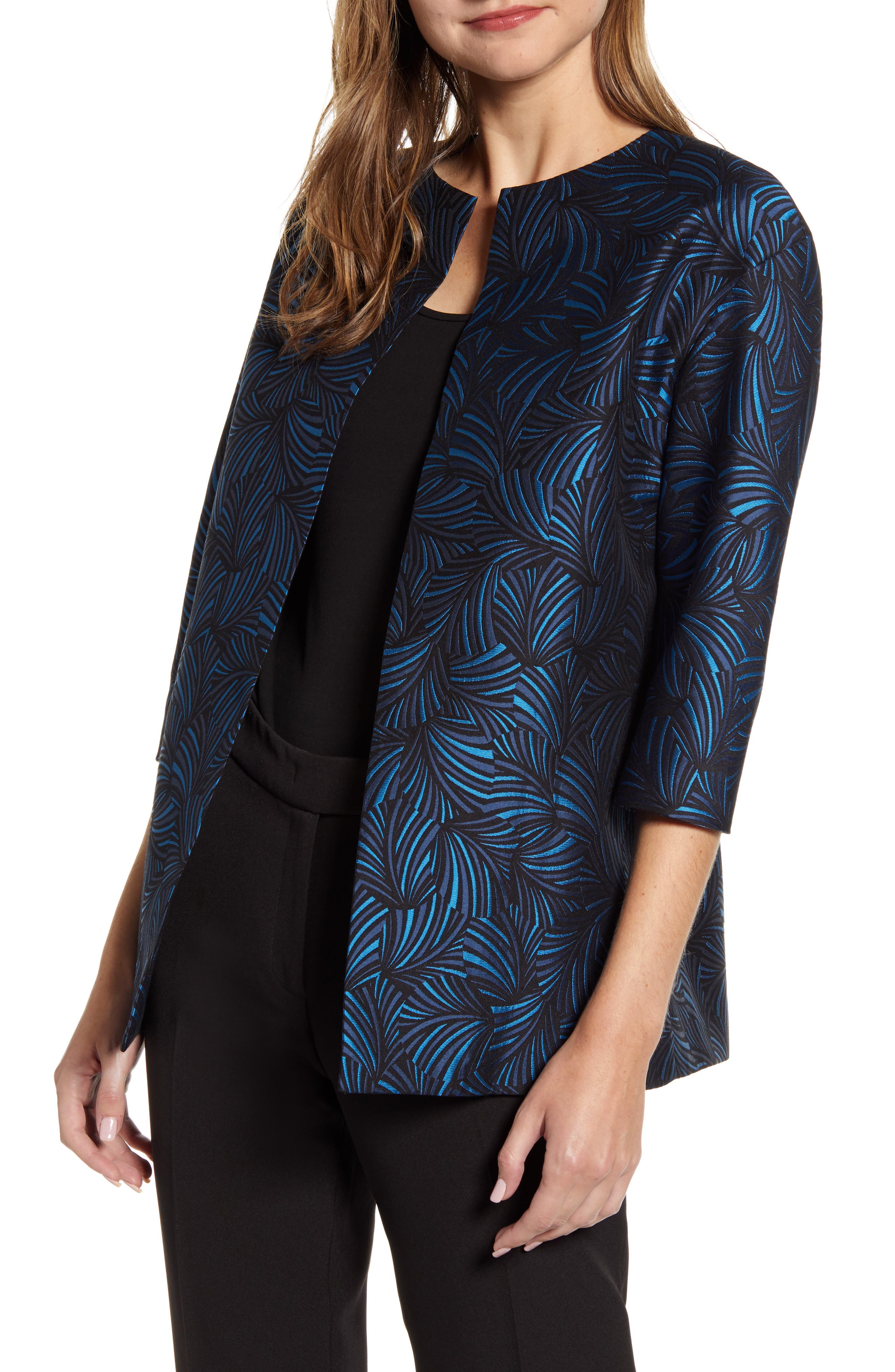 anne klein jacquard jacket