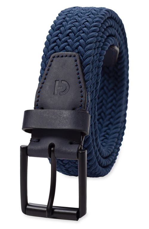 Shop Cole Haan Tubular Stretch Web Belt In Navy