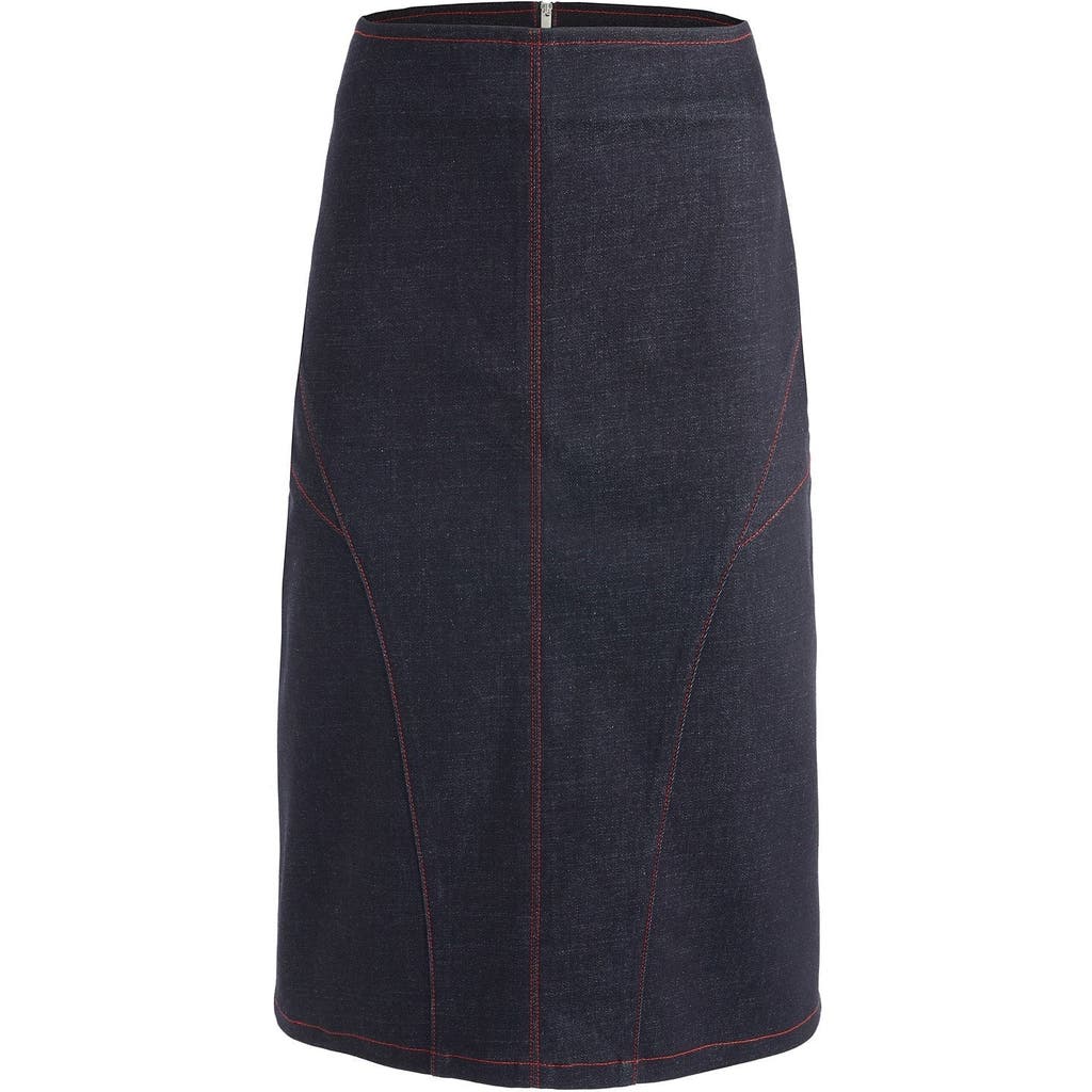 Jendue Davidson Pencil Skirt In Deep Blue