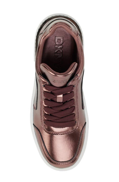 Shop Dkny Beverly Hidden Wedge Sneaker In Antique Rose