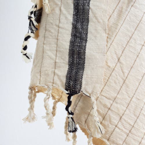 Shop Eastern Woven Drama Hand Towel In Stripe