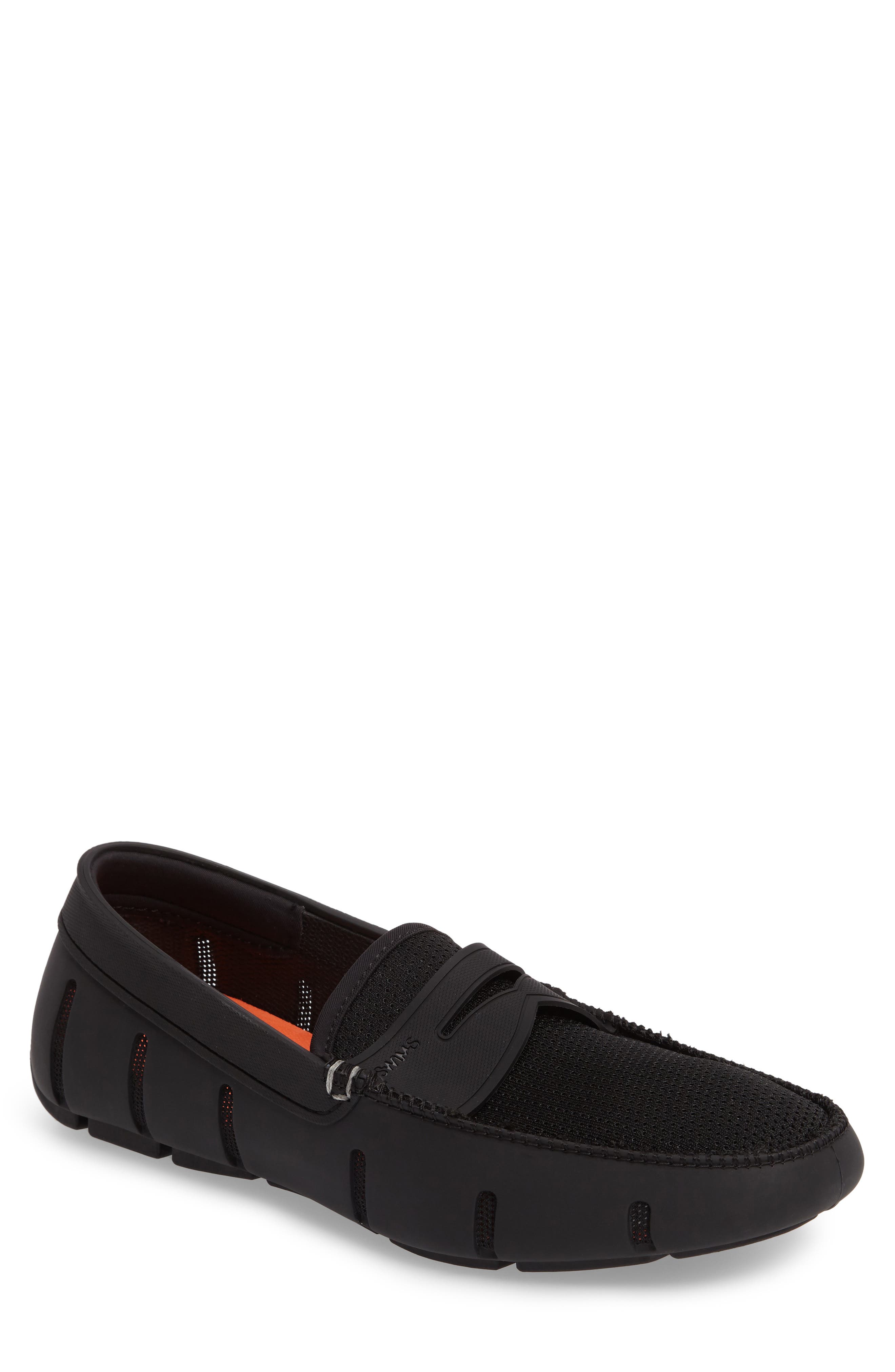 swims black loafers