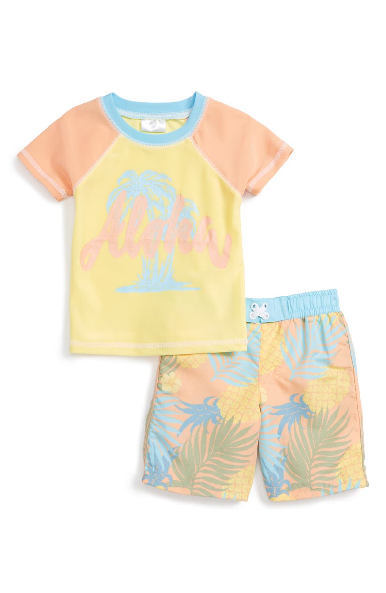 Sol Swim Pineapple Tropix Two-Piece Rashguard Swimsuit (Baby Boys ...