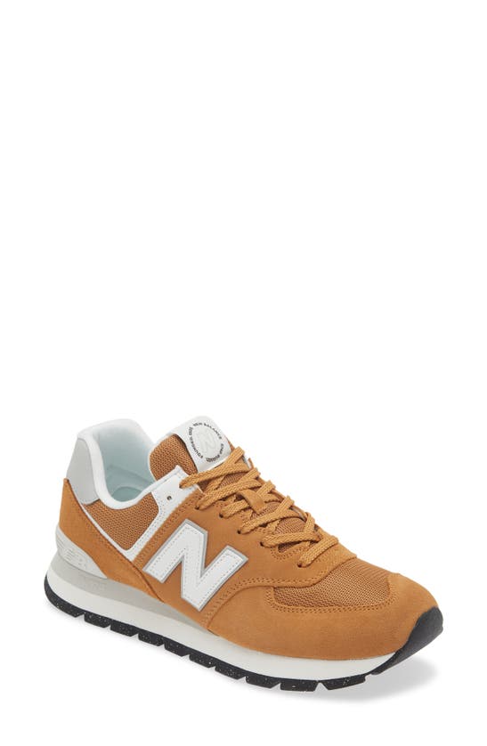 New Balance 574 Classic Sneaker In Burnt Orange/ White