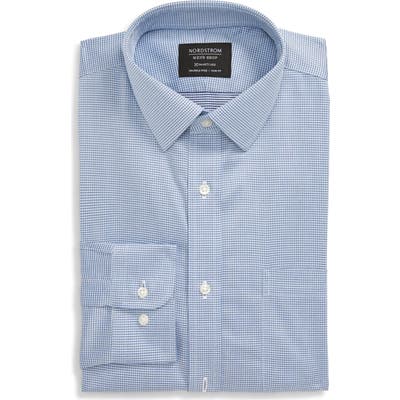 Nordstrom Shop Smartcare(TM) Trim Fit Houndstooth Dress Shirt - Blue