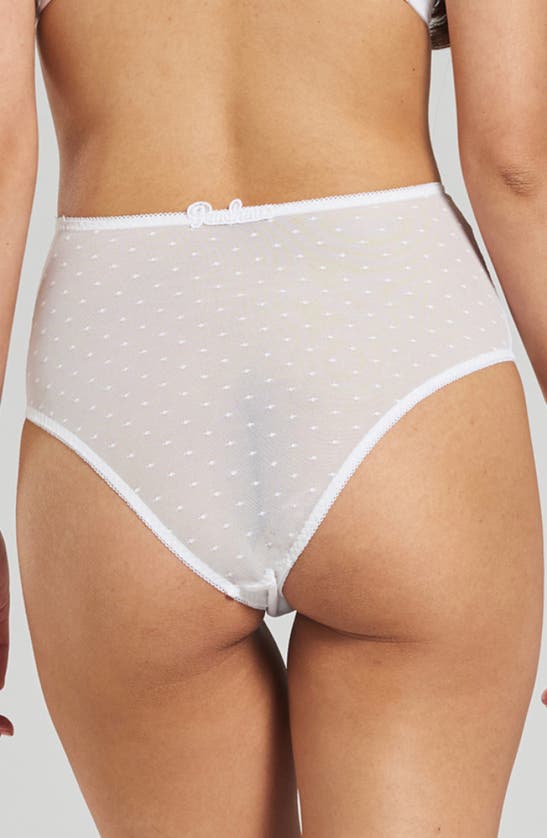 Peachaus Banksia Recycled-tulle High-rise Underwear In Glacier White