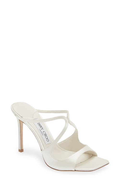 Jimmy Choo Anise Strappy Satin Sandal Ivory at Nordstrom,