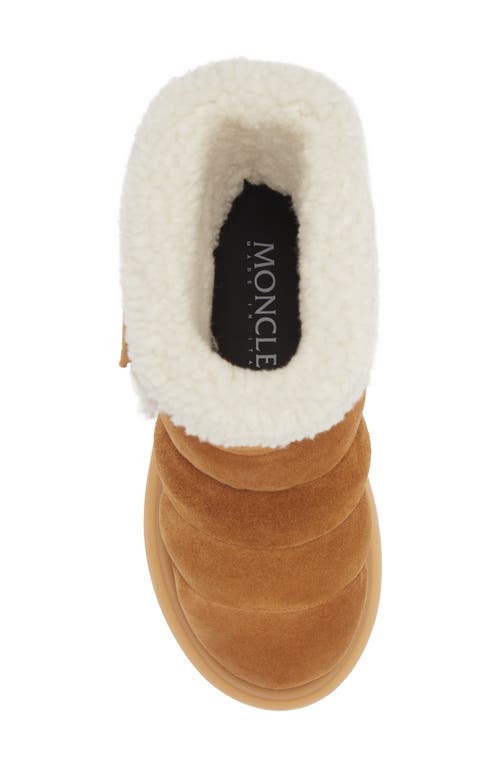 Moncler Gaia Pocket Suede Ankle Boots In Rust