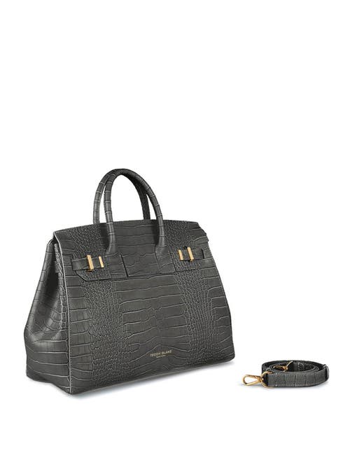 Teddy Blake Gigi Croco Gold 13" In Dark Grey