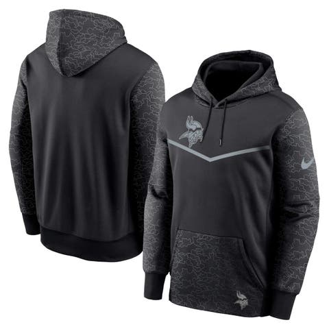 Men's minnesota vikings nike black 2021 salute to service online sideline performance pullover hoodie