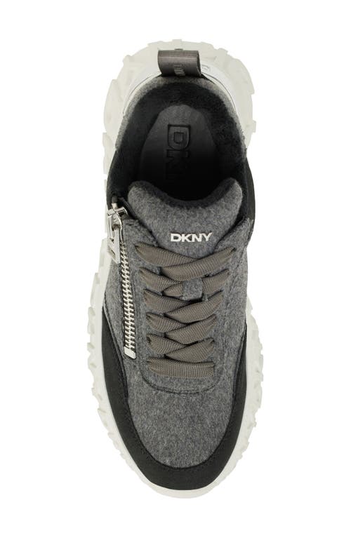 Shop Dkny Lakelyn Platform Sneaker In Grey/black