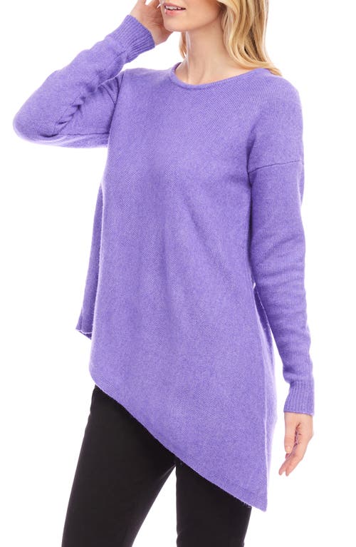 Karen Kane Asymmetric Sweater In Lavender