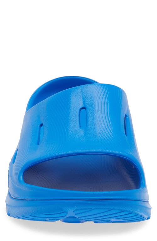 Shop Hoka Gender Inclusive Ora Recovery Slide 3 Sandal In Electric Cobalt