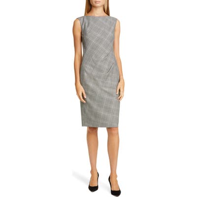 Lafayette 148 New York Della Houndstooth Sheath Dress, Black