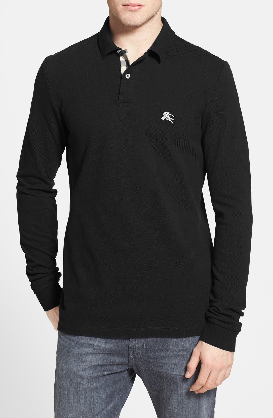 burberry polo long sleeve