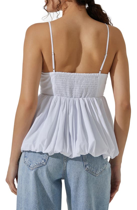 Shop Astr The Label Bubble Hem Babydoll Camisole In Eggshell White