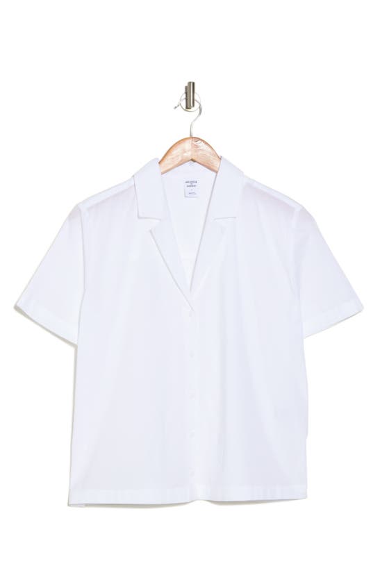 Shop Melrose And Market Femme Cotton Camp Shirt In White