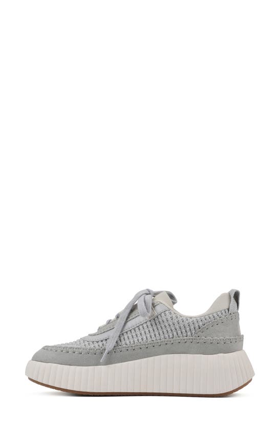 Shop White Mountain Footwear Dynastic Knit Sneaker In Light Grey/ Fabric