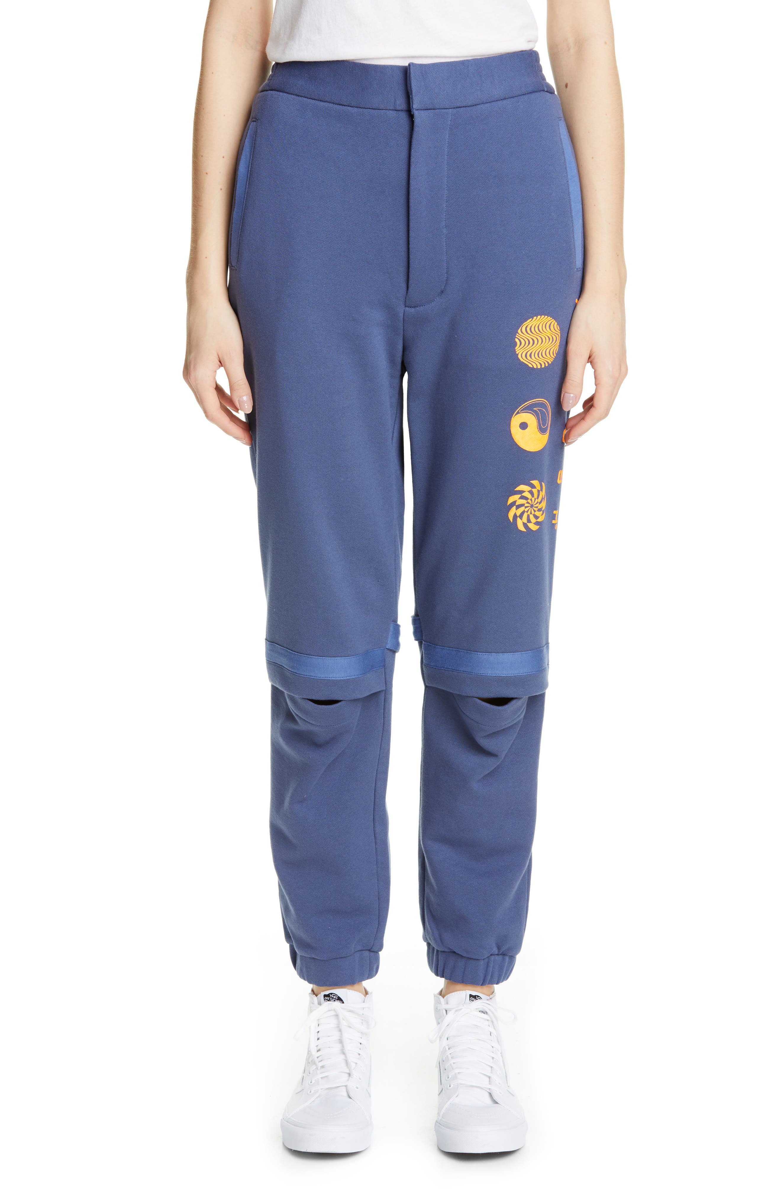 Ambush Slit Knee Sweatpants, Blue