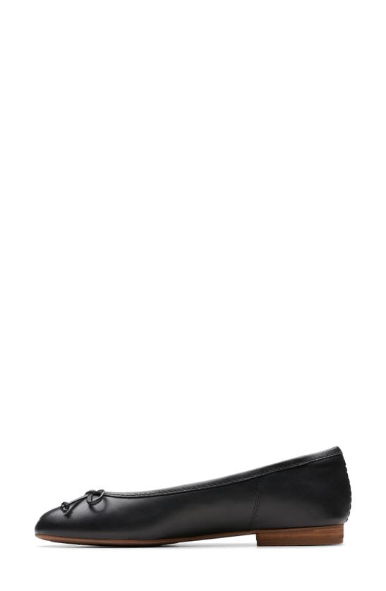 Clarks Fawna Lily Ballet Flat In Black Leather