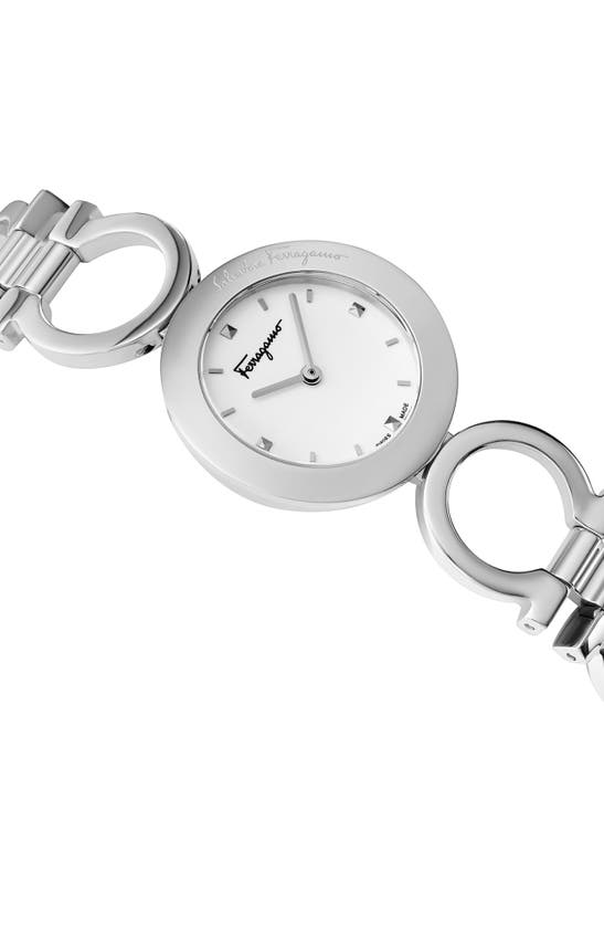 Ferragamo Double Gancini Bracelet Watch In Metallic