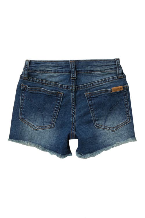 Shop Joe's Kids' Mid Rise Frayed Hem Shorts In Medium Wash