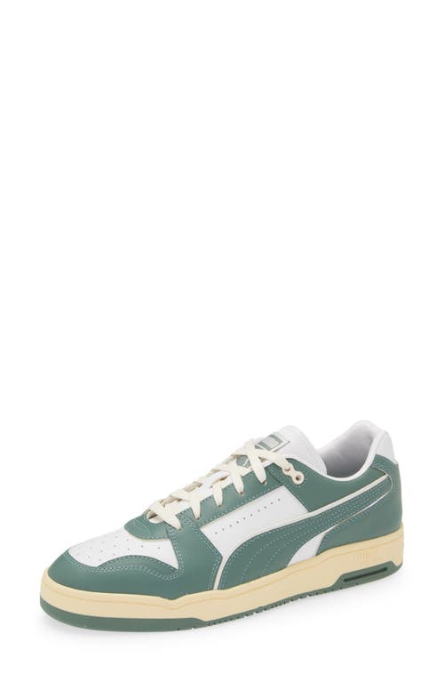 PUMA Slipstream Lo Vintage Sneaker in Puma White-Eucalyptus