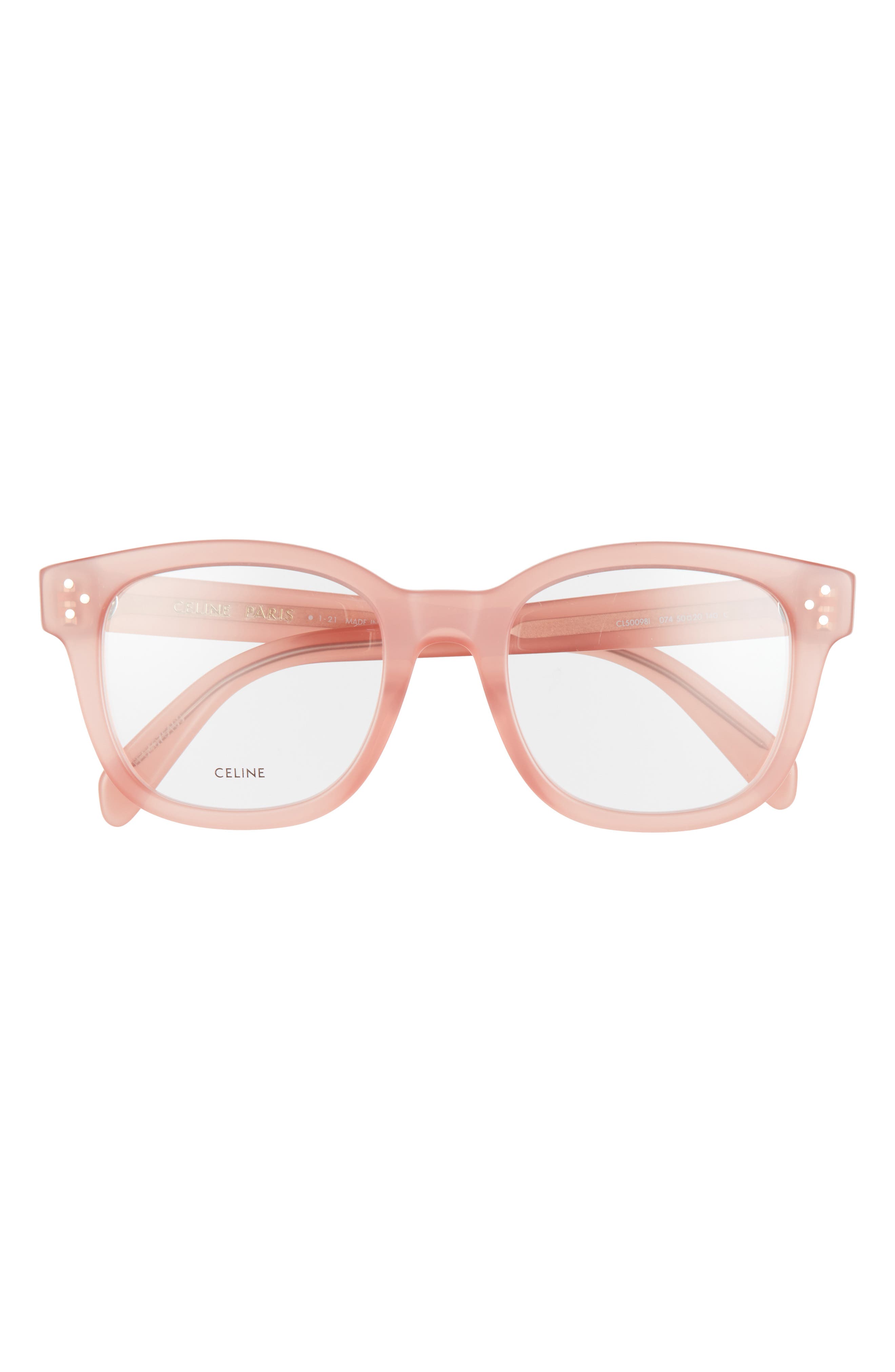 pale pink framed sunglasses