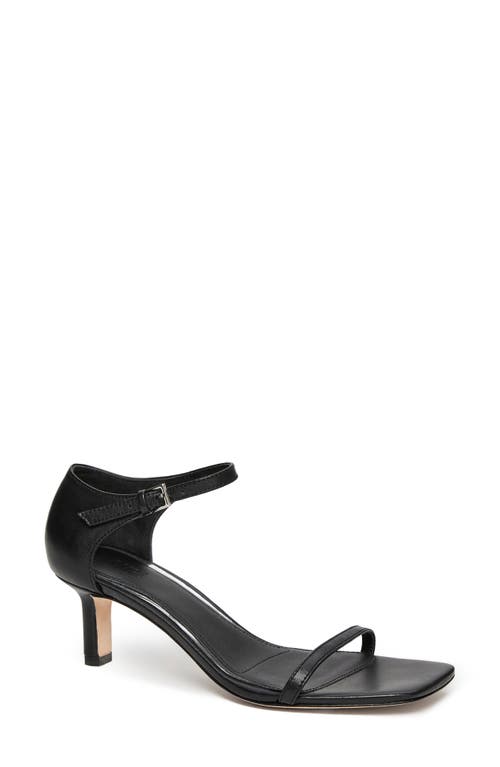 PAIGE Elin Ankle Strap Kitten Heel Sandal Black at Nordstrom,