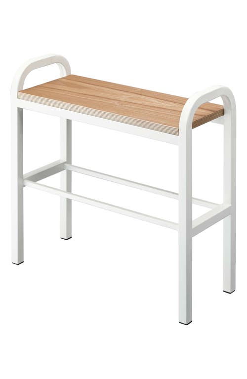 Yamazaki Bench Shoe Rack in White 