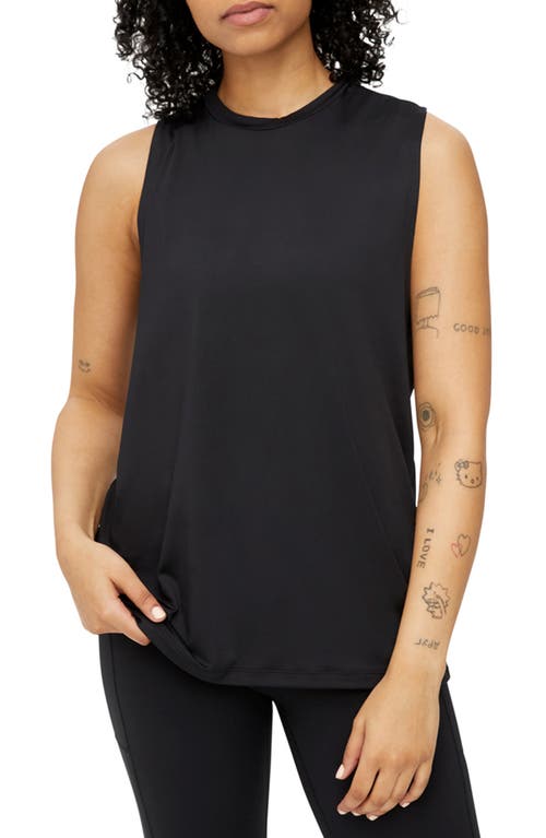 TomboyX Open Muscle Tank Black at Nordstrom,