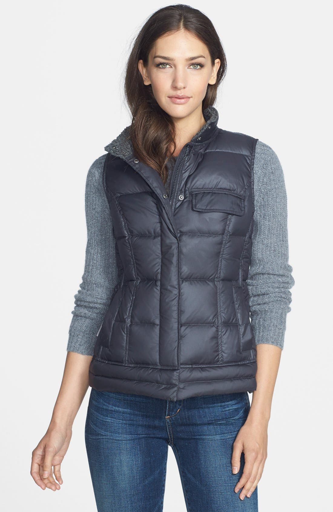 UGG® Australia 'Soniat' Packable Faux Fur Trim Down Vest Nordstrom