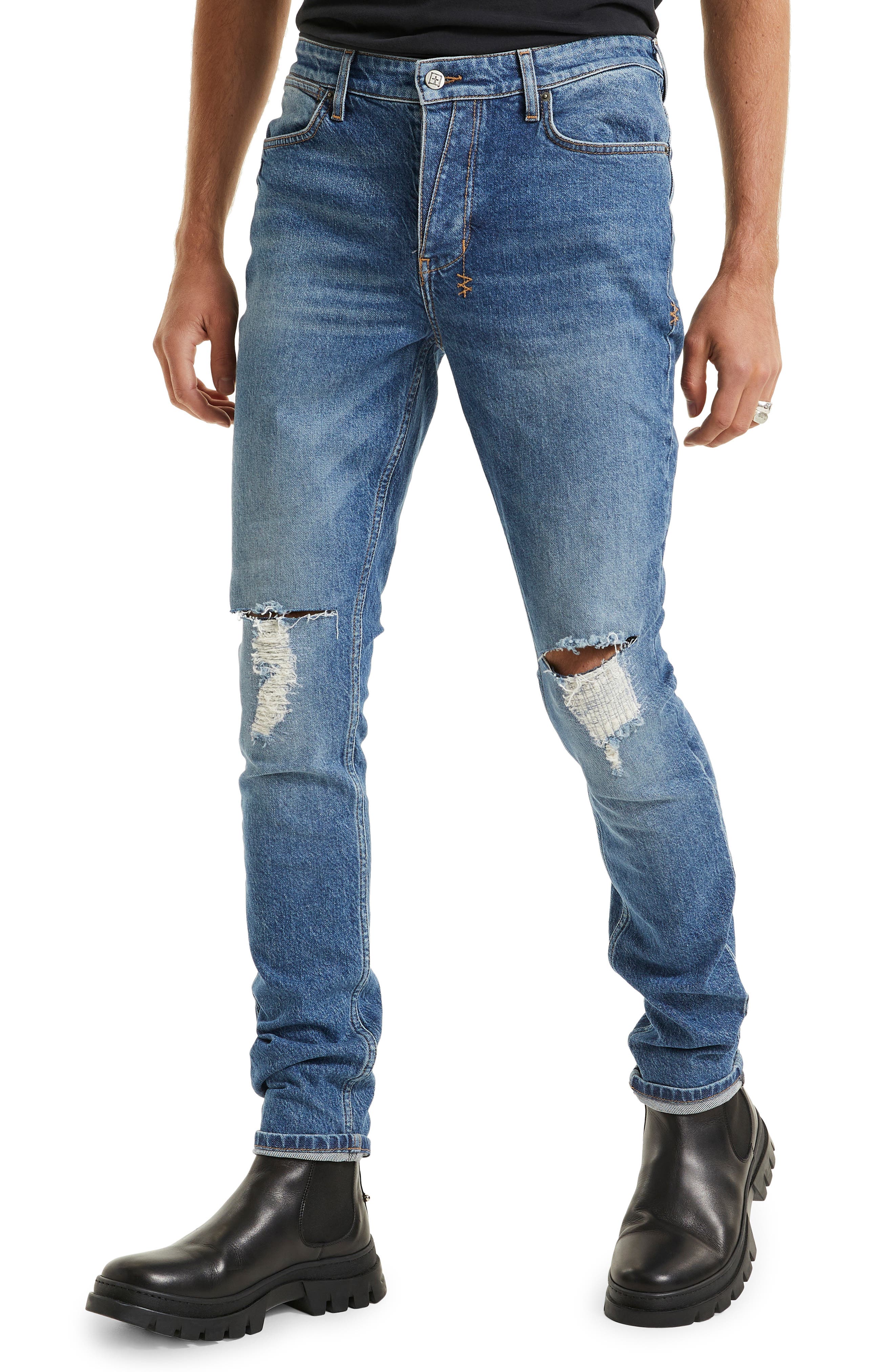 Ksubi Van Winkle Blazed Trashed Skinny Jeans in Denim at Nordstrom, Size 30