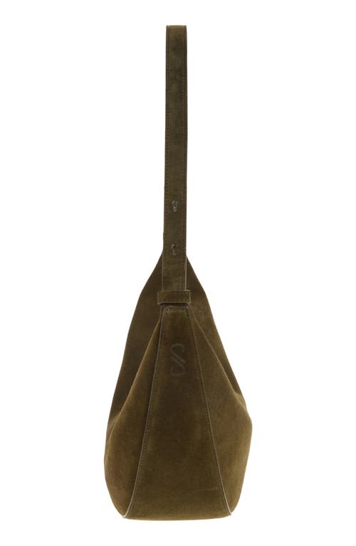 Proenza Schouler Slide Suede Hobo Bag In Olive