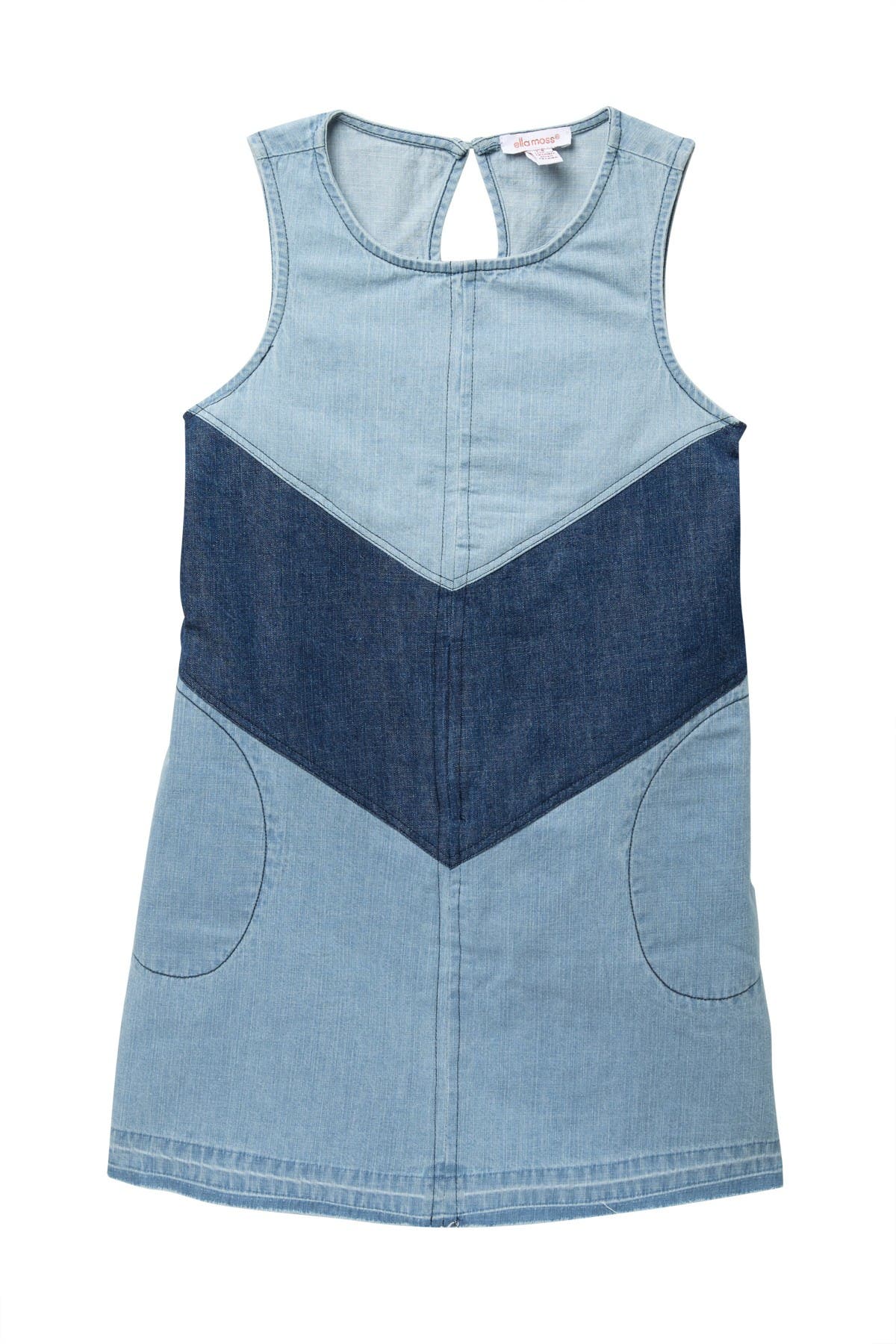tiered denim dress