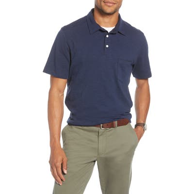 1901 Slub Pocket Polo, Blue