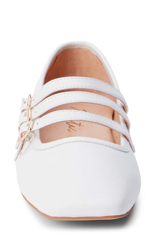 Matisse Nova Strappy Ballet Flat In White