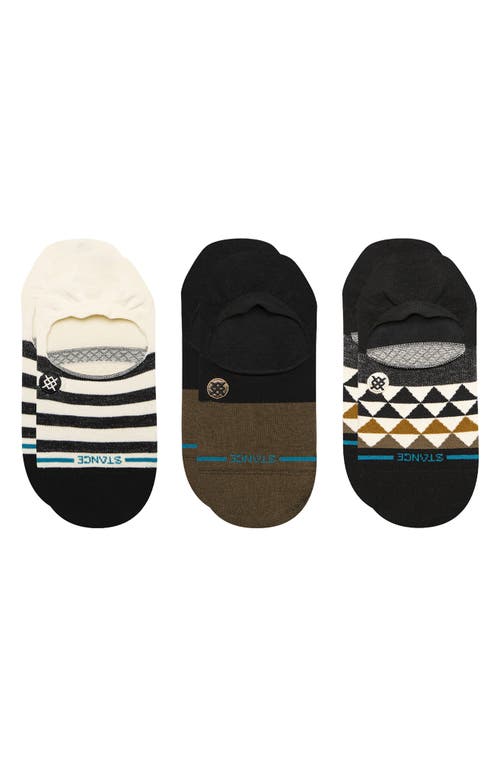 Stance Equilateral 3-pack Assorted No Show Socks In Black