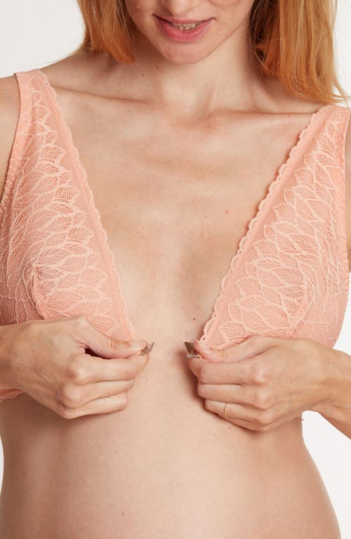 Cache Coeur Bliss Maternity/nursing Bra In Peach