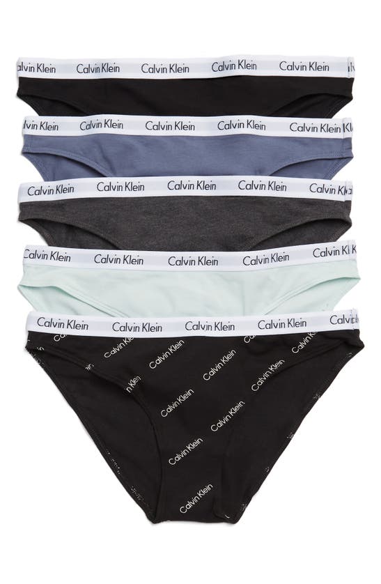 Calvin Klein Logo Bikini In F8m Black/scorc