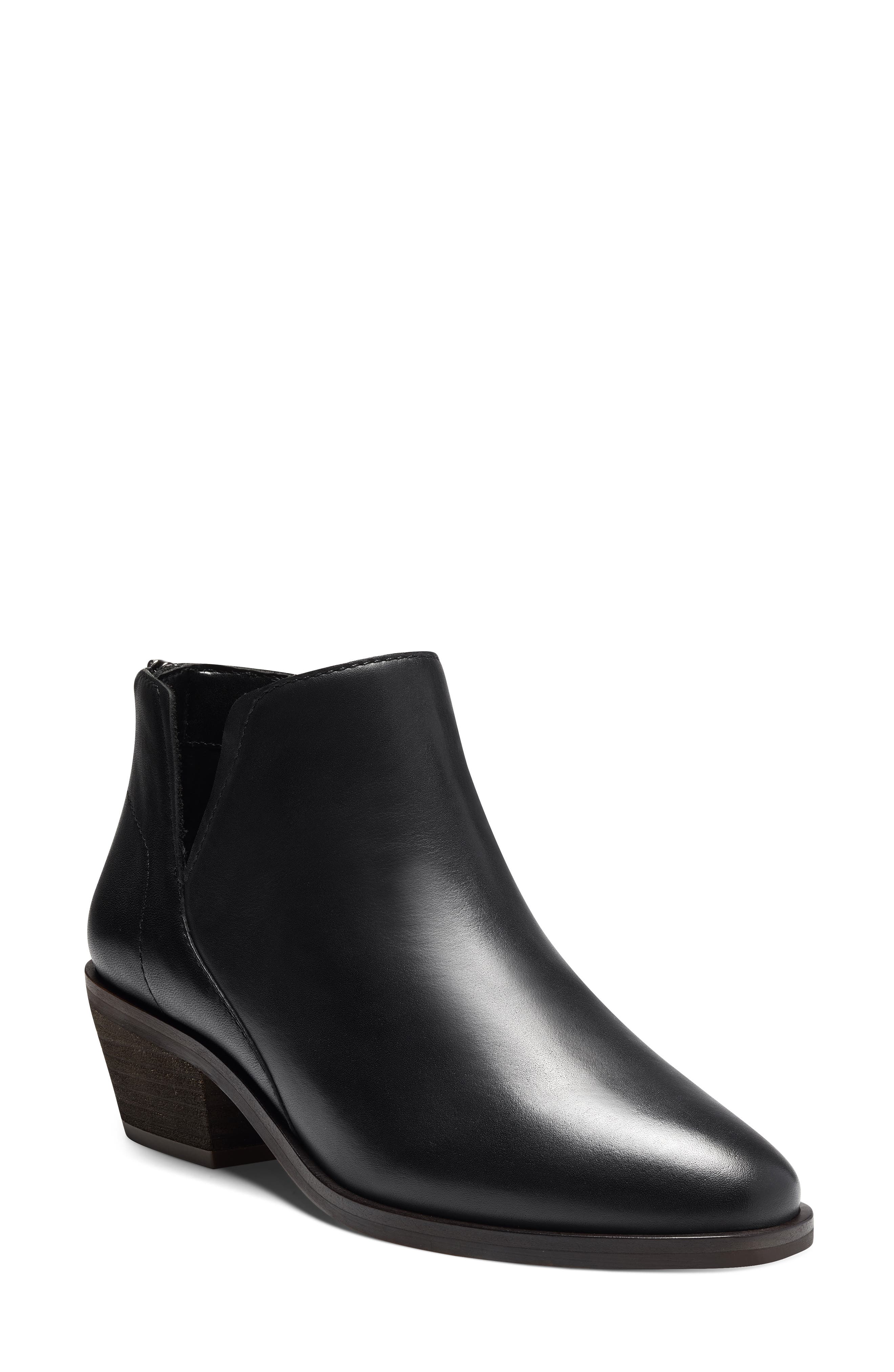 Vince Camuto Abrinna Bootie In Black Leather