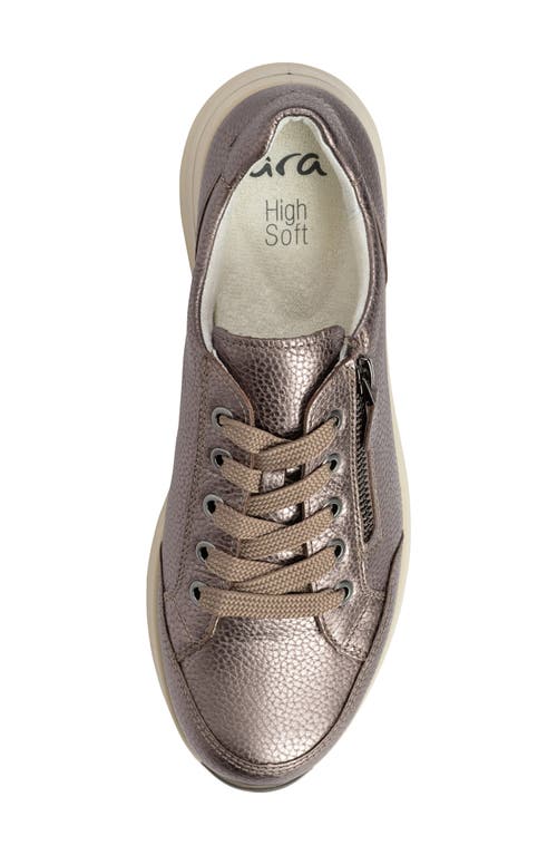 Ara Oleanna Zip Sneaker In Silver