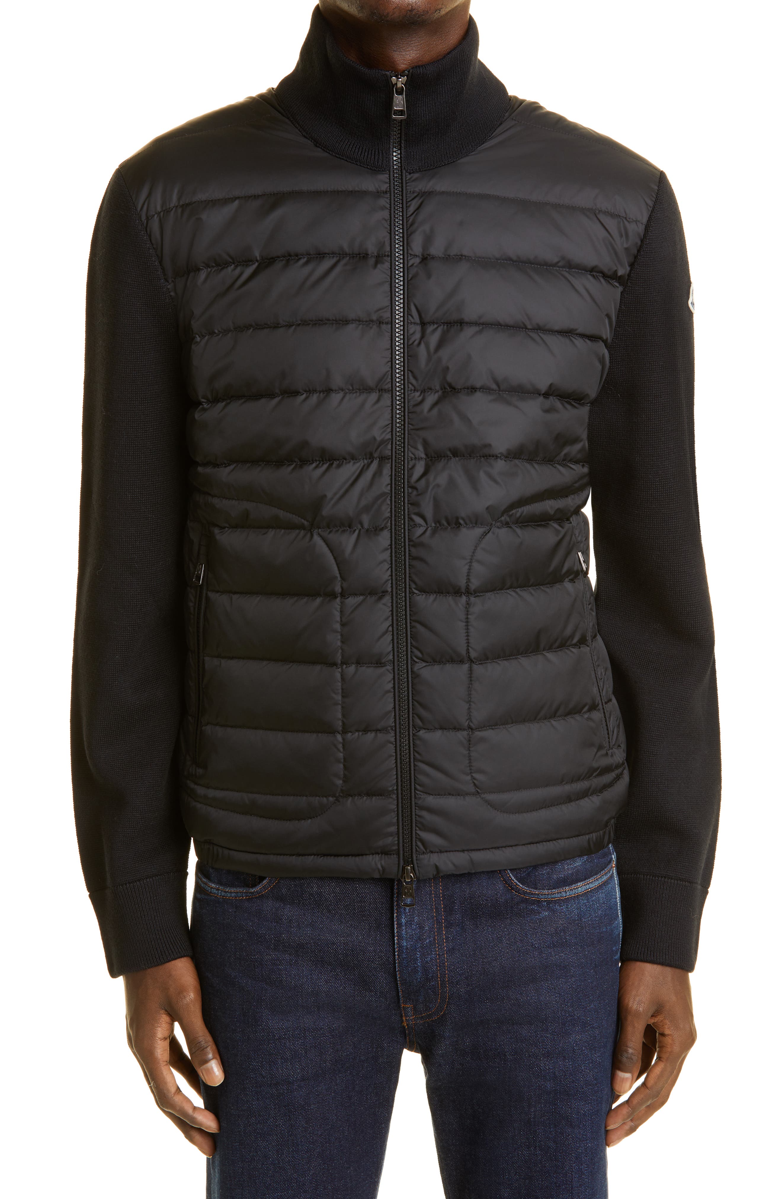 moncler red puffer vest