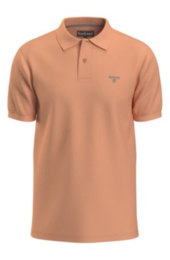Shop Barbour Lightweight Sports Piqué Polo In Coral Sands