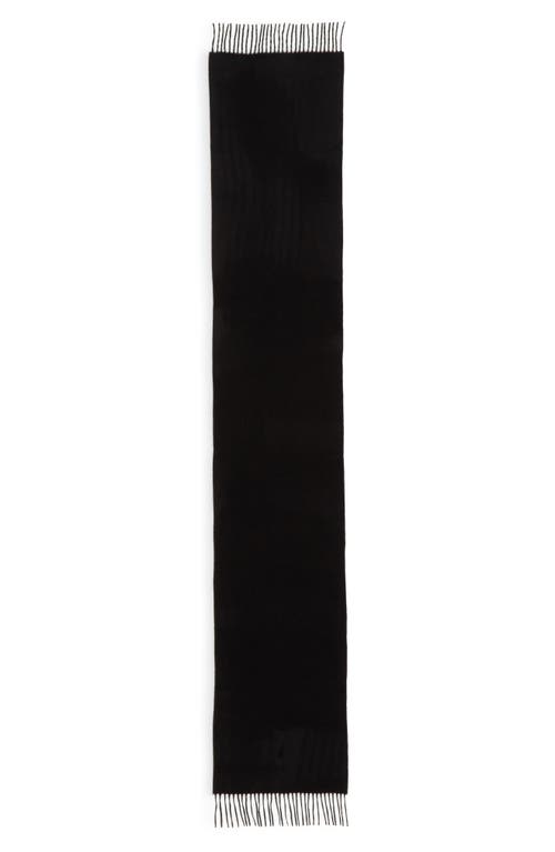 Andrew Stewart Double Face Cashmere Scarf In Black Grey