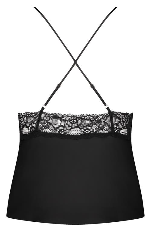 Shop Hunkemoller Hunkemöller Marcela Satin Camisole In Caviar