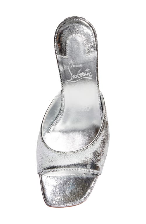 Shop Christian Louboutin Condora Slide Sandal In Silver/lin Silver