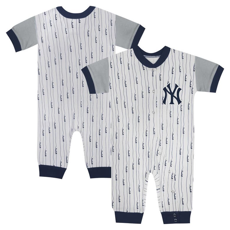 Outerstuff Babies' Infant Fanatics Branded White New York Yankees Logo Best Series Full-snap Jumper