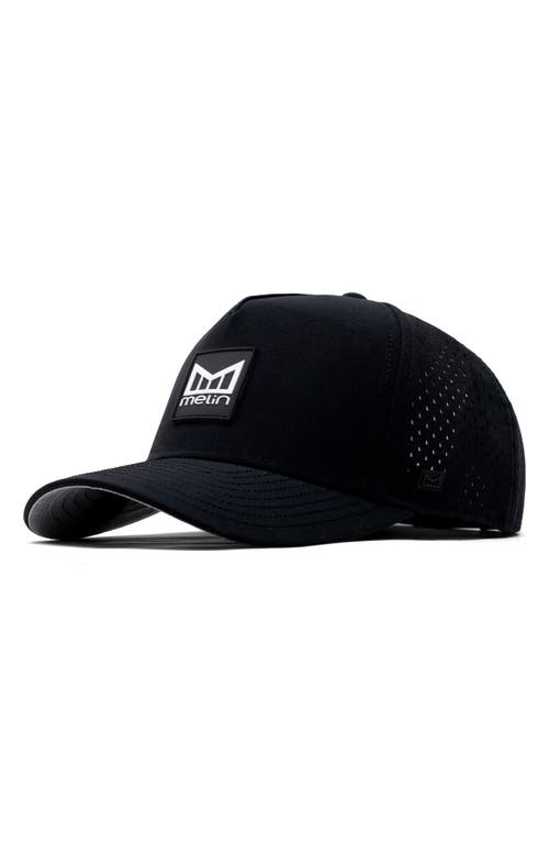 Odyssey Stacked Hydro Performance Snapback Hat in Black